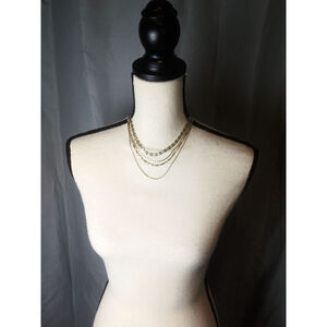 Necklace Gold Colored, 4 Chain